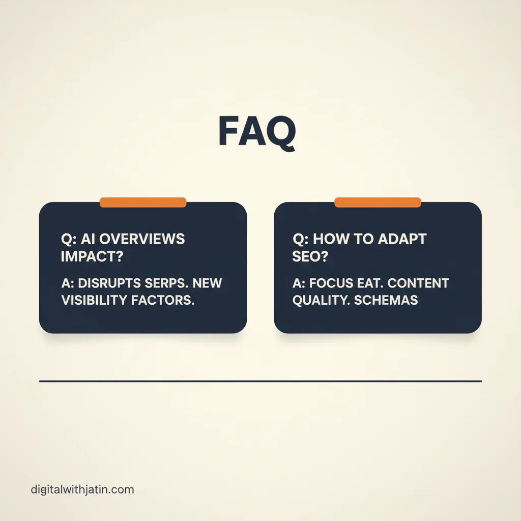 Diagram illustrating faq for how is google ai overviews going to affect seo