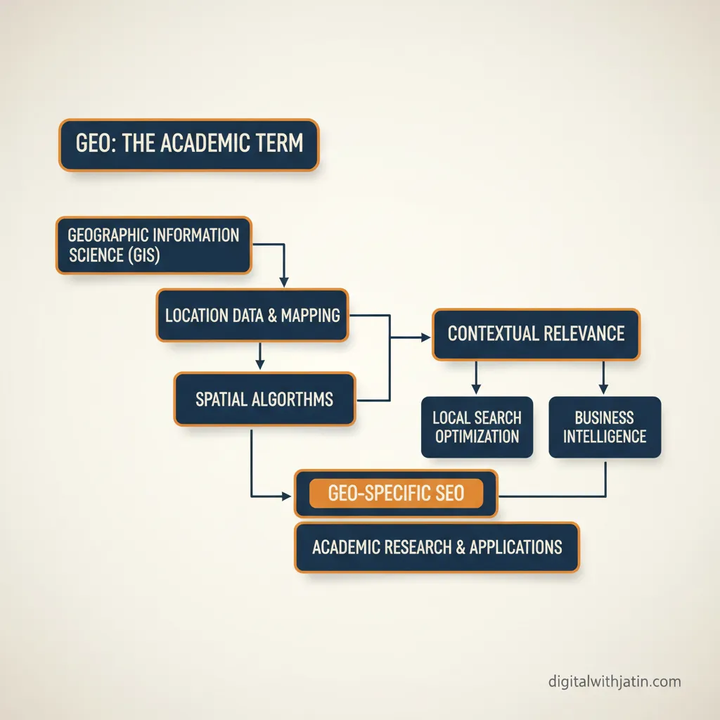 Diagram illustrating geo: the academic term for what is ai seo called